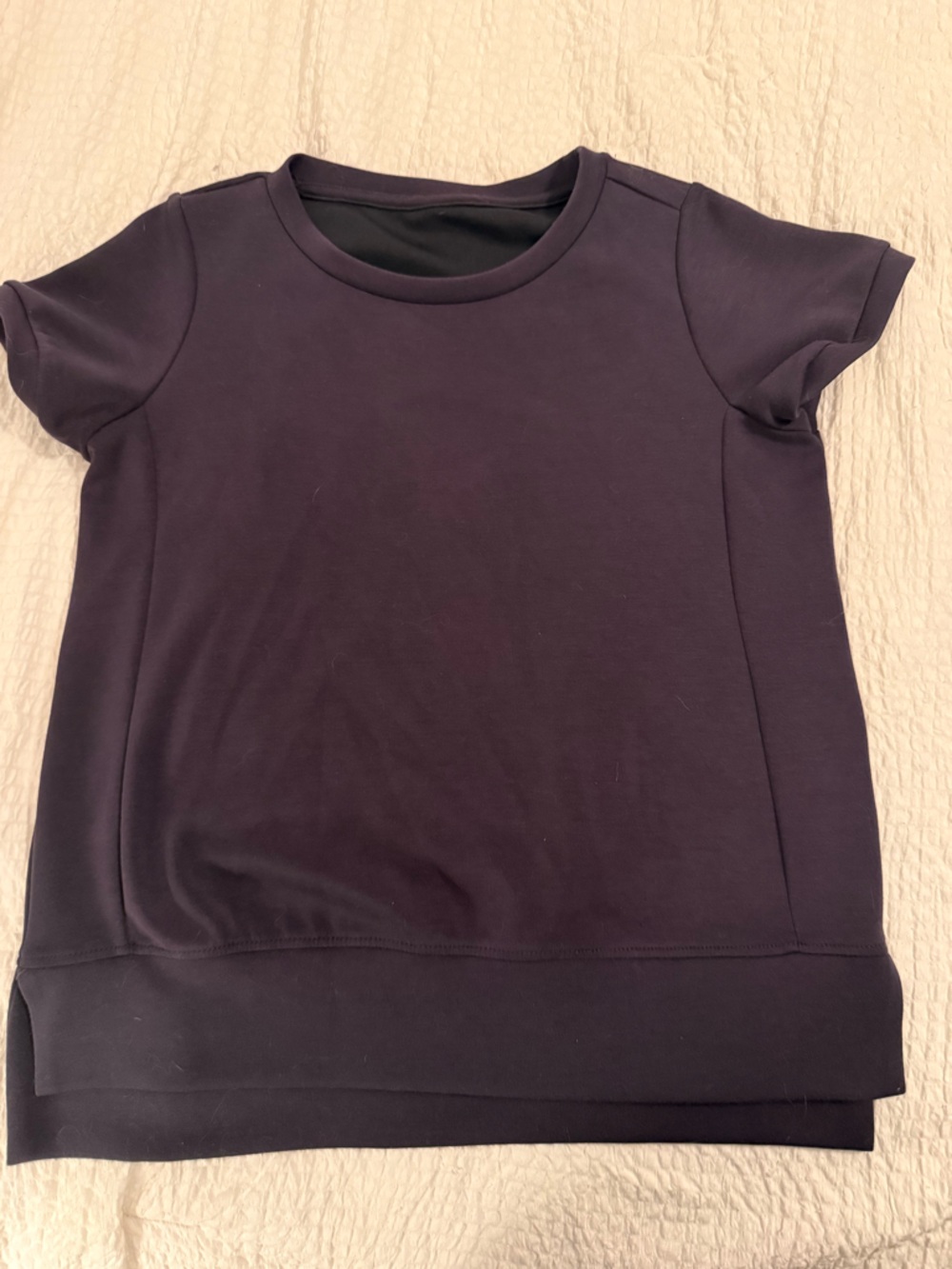 Zyia Simple Black Crewneck Dress Top